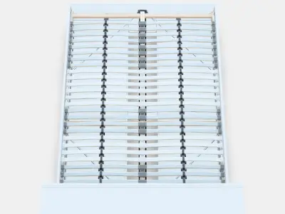 BRIMNES Bed frame w storage and headboard 2 Low-poly 3D model