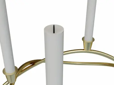 Curved candlestick 3D model