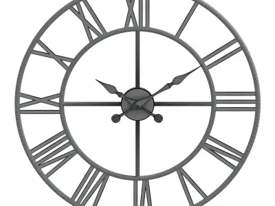 WALL CLOCK BLACK 3D model purchase