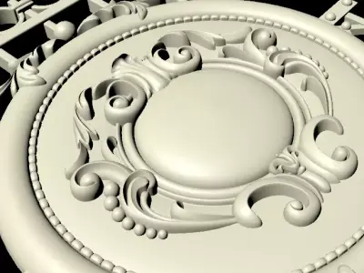Central decor ornament for furniture 3D model 944