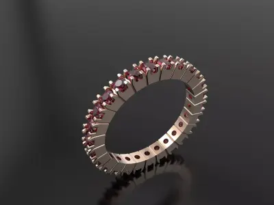 Full circle diamonds ring 3D print model