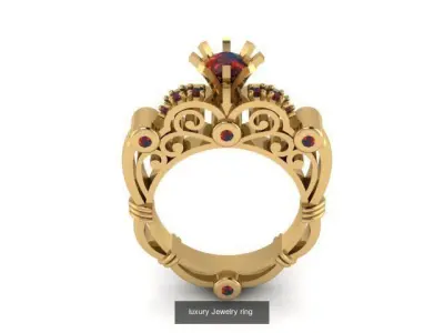 luxury  Pair ring 3D Model Pack