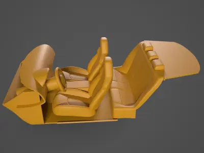 LEXUS RC F CAR INTERIOR 3D print model