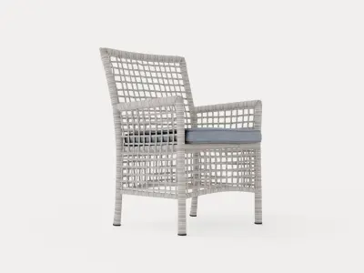 New England armchair Low-poly 3D model