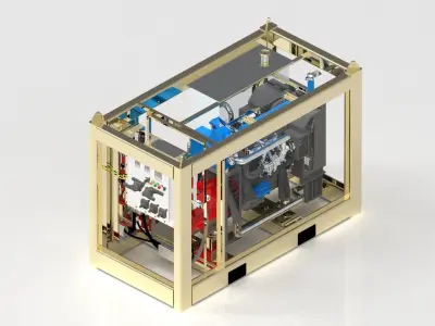 Diesel Generator Skid 3D model