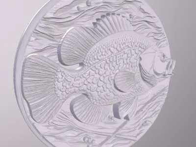 Crappie 2 basrelief for 3D printing 3D print model