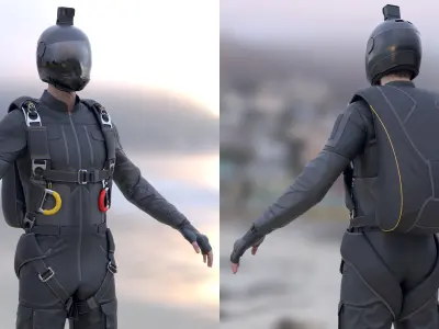 Mens and Womens Jumpsuits 3D Model Collection