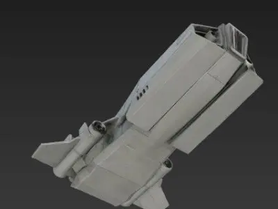 3D Printable Sci Fi Flying Car  Iconic Spinner Model 3D print model