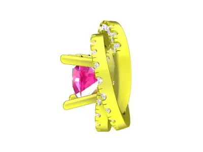 A7718 Luxury Diamond Women Earrings 3D Model 3D print model