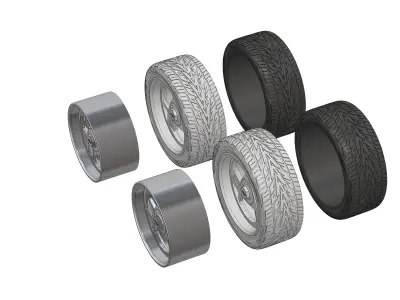 Custom wheels Hot Rods by Boyd G1 for your scale model 3D print model