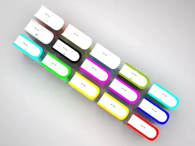 Books Christmas Ornaments Set 3D model