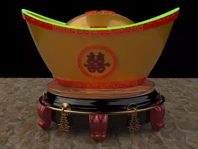 chinese gold  3D model