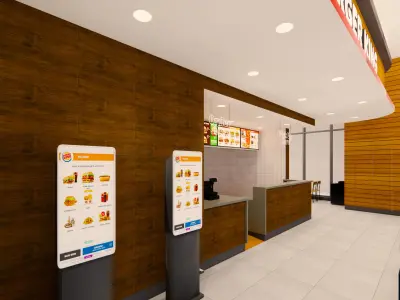 Detailed Burger King Restaurant - Prime Concept 1 3D model