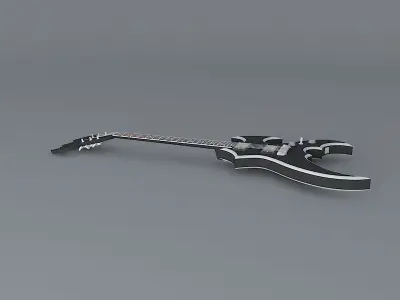 The Winged Avenger concept guitar Free 3D model