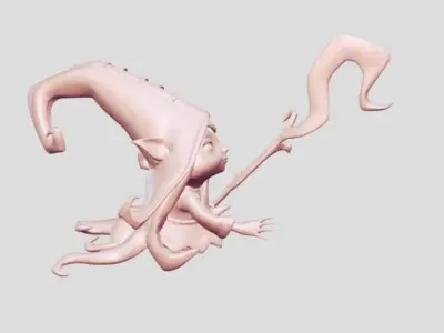 cartoon character magic 3D print model