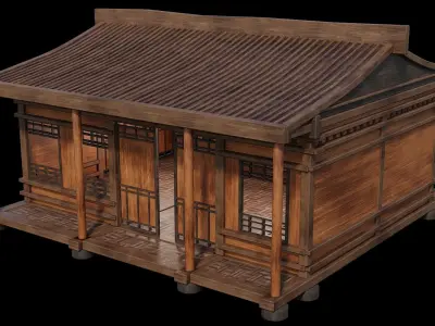 Medieval Houses 25- 4K Textures Game Ready Low-poly 3D model