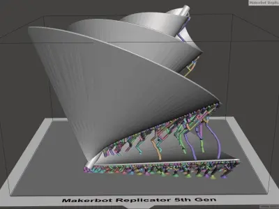 Archimedes Spiral Liam F1 Wind Turbine 3D print model