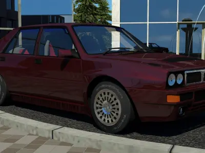 Car Lancia Delta Integrale Evo Low-poly 3D model