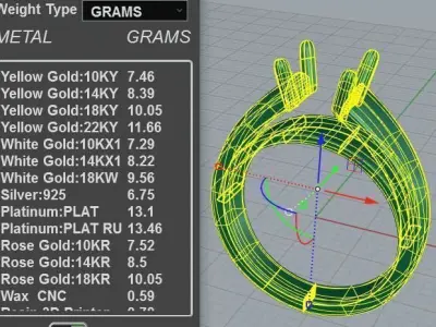 Unique Engagement Rings 3D print model
