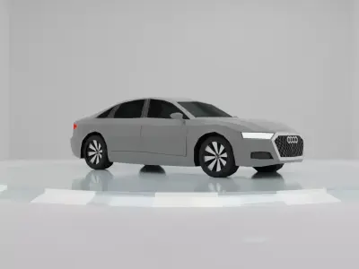 AUDI A8 - low poly Low-poly 3D model