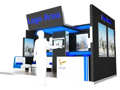 Booth Exhibition Stand a380b 3D model