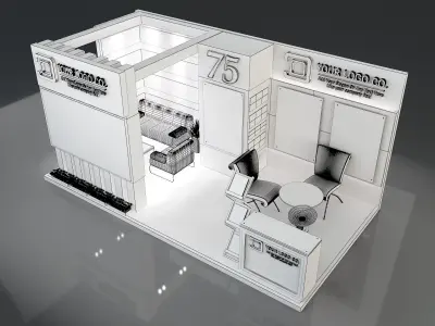 Booth Exhibition Stand a203b 3D model
