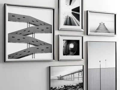 Minimal Photo Frame Set-15 Low-poly 3D model