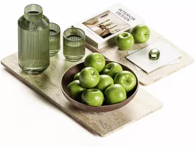 Zara Home  Marble Tray Decoration Set 3D model