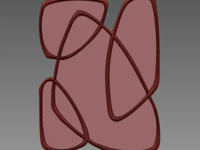 Zeta Mirror in Mayan Bronze 3D model