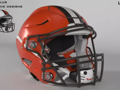 CLEVELAND BROWNS Helmet Football AFC NORTH PBR updated 2025 3D model