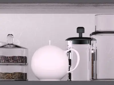 Set-142 kitchen shelf 3D model