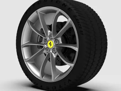 Original Ferrari F430 rim wheel rear 10 x 19 BBS design 3D model