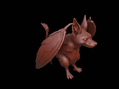 Bat Animal Sculpture 3D print model purchase