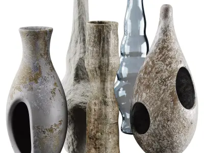 Vase decor Low-poly 3D model 13