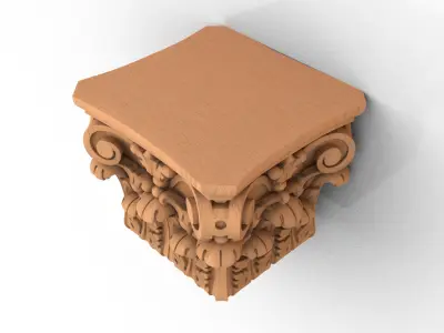 Column capital classic decorative ornament cnc 3d printing 02 3D print model