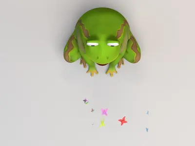 Gazing Frog 3D model