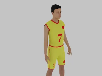 Basketball Player Low-poly 3D model order