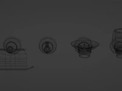 Luxury Bathroom Wall Decor Set Minimalist and Modern  3D model