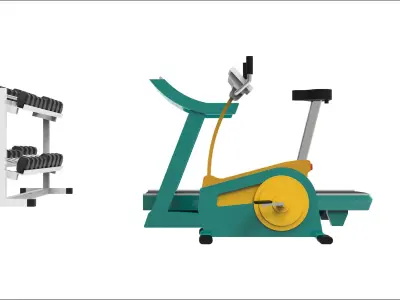 Gym Set  Low-poly 3D model