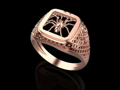 mens spider rings 140 3D print model