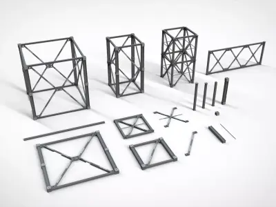 Metal truss 3 3D model
