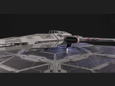 Rebel special forces star ship Low-poly 3D model