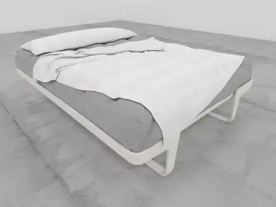 mrarq cama matrimonial 01 Low-poly 3D model