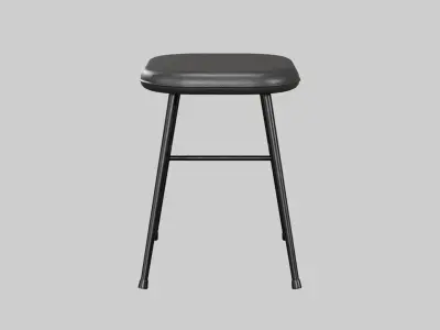 Spine Metal Base Stool-Model 1938 v-01 Low-poly 3D model