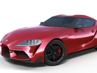 2019 Toyota Supra JA90  Low-poly 3D model