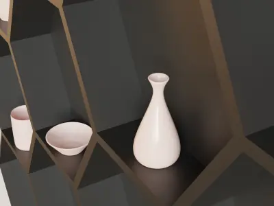 Vase Collection Low-poly 3D model
