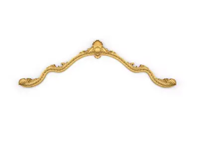 Classic Carved Bed 3D model 11 3D model