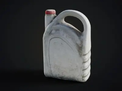 Car oil bottle Low-poly 3D model