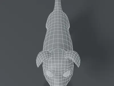 Cartoon Dog Terrier Base Mesh 3D Model Low-poly 3D model