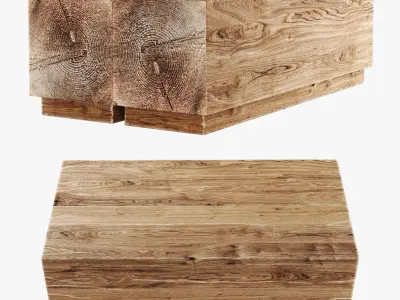 Wood Coffee Table 3D model
